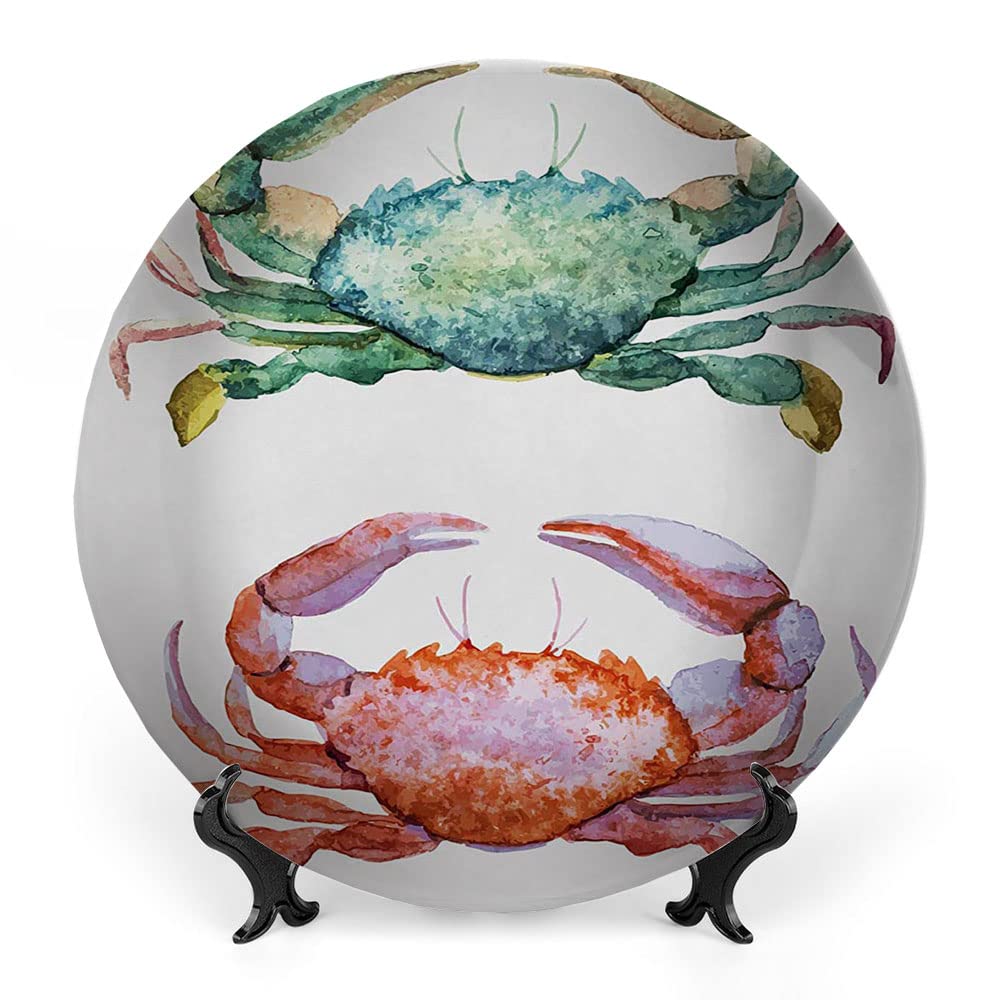 Amazon.com: LIGUTARS Decorative Plates, Crabs Print Ornament